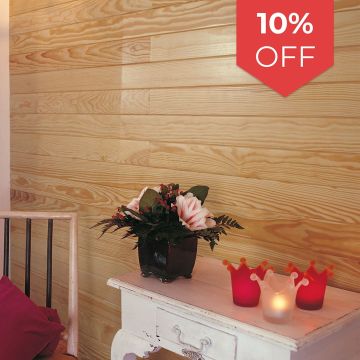 Snowdon Timber Clear Grade Maritime Pine Tongue and Groove Cladding (T) 10mm (W) 90mm (L) 2.0m - Pack of 10