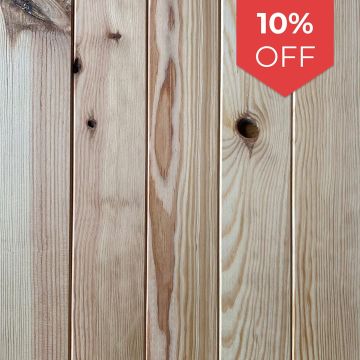 Snowdon Timber Reject Maritime Pine Tongue and Groove Cladding (T) 10mm (W) 90mm (L) 2.0m - Pack of 10