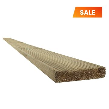 Snowdon Timber Treated Decking Board (T) 19mm (W) 95mm (L) 2.4m - Pack of 25