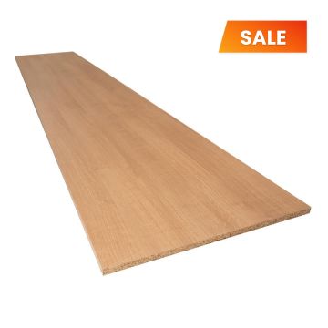 Snowdon Timber Oak Laminated Chipboard (T) 15mm (W) 450mm (L) 2.44m - Pack of 2