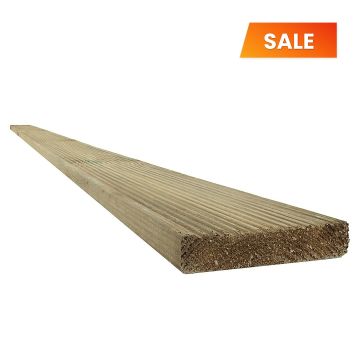 Snowdon Timber Treated Decking Board (T) 19mm (W) 95mm (L) 1.8m - Pack of 10
