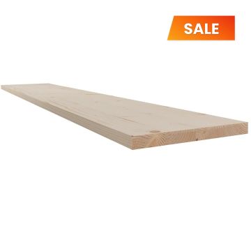 Snowdon Timber Softwood Shelf Board (T) 18mm (W) 200mm (L) 1750mm - Pack of 10