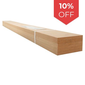 Snowdon Timber MDF Shaker Wall Panelling Kit (T) 9mm (W) 100mm (L) 1220mm