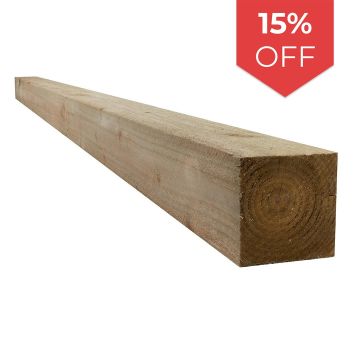 Snowdon Timber Garden Treated 4x4" Fence Post (H) 1.8m (W) 100mm 4 Pack