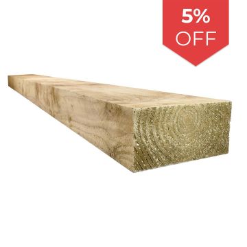 Snowdon Timber Treated Sleeper (H) 100mm (W) 200mm (L) 2.4m - Pack of 10