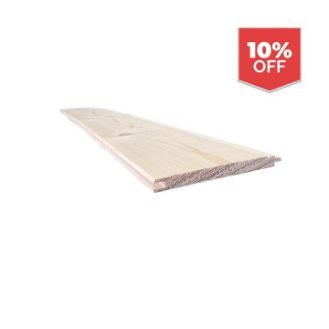 Snowdon Timber UM85968U10 T&G Untreated Antique Beaded Matchboard Cladding (L) 2.4m (W) 96mm (T) 8.5mm 10 Pack