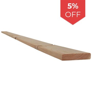 Snowdon Timber Untreated Reject Eased Edge 4x1" Timber (T) 18mm (W) 90mm (L) 2.4m - Pack of 10