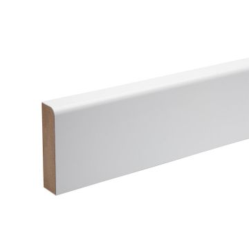 Snowdon Timber Primed MDF Round Skirting Board (T) 14.5mm (W) 69mm (L) 2.4m - Pack of 4