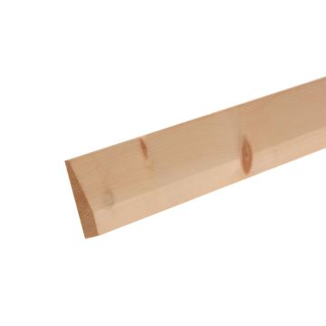 Snowdon Timber Pine Chamfered Skirting Board (T) 15mm (W) 94mm (L) 2.4m - Pack of 4