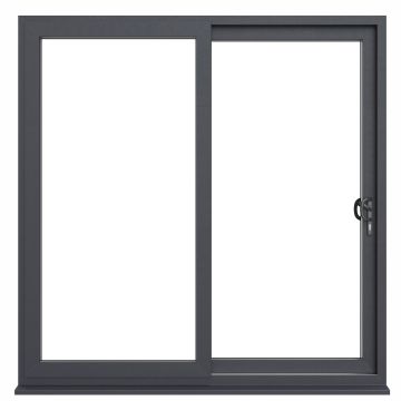 Crystal uPVC Grey 7016 External White Internal Sliding Patio Right to Left 150mm Cill Included Clear Glazing