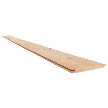 Snowdon Timber Untreated Shiplap Cladding (T) 12mm (W) 120mm (L) 2.4m - 10 Pack