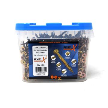Axel High Performance Woodscrews (Dia) 5.0mm (L) 70mm - Tub of 450