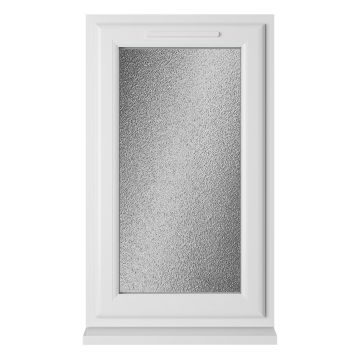 Crystal Triple Glazed Window White RH 610mm Obscure