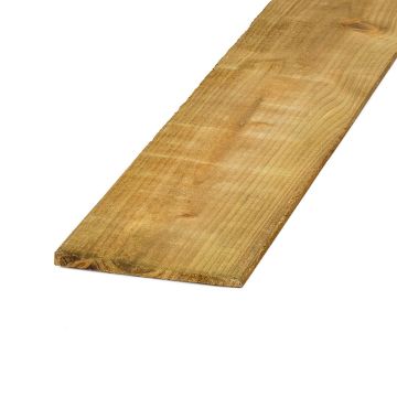 Snowdon Timber Pressure Treated Timber Feather Edge Fence Board (T) 11mm (W) 150mm (L) 2.4m - Pack of 12