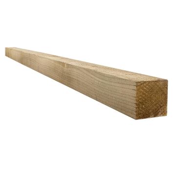 Snowdon Timber Treated 3x3" Fence Post (W) 75mm (H) 1.8m - Pack of 4