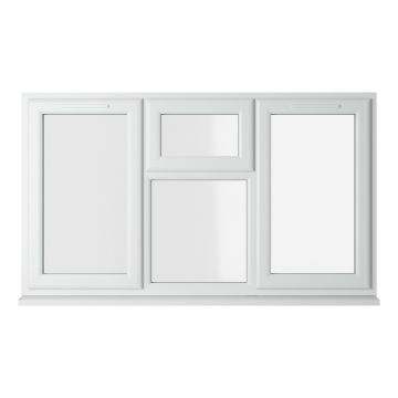 Crystal Triple Glazed Window White LH & RH Top Clear