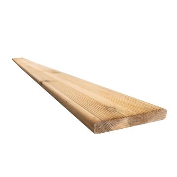 Snowdon Timber Treated Reject Extra-Wide Decking Board (T) 21mm (W) 145mm (L) 2.4m - Pack of 10
