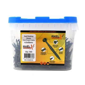 Axel High Performance Decking Screws (Dia) 4.5mm (L) 50mm - Tub of 500