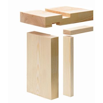 Snowdon Timber Whitewood Door Lining Set (T) 27mm (W) 131mm (H) 2.1m - Pack of 2