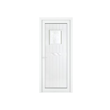 Crystal uPVC Front Door Small square glass Chatsworth White Right Hand Obscure Glass 920x2090mm