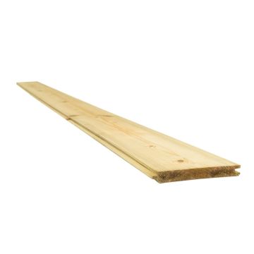 Snowdon Timber Treated Tongue and Groove Matchboard Cladding (T) 15mm (W) 120mm (L) 2.1m
