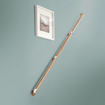Cheshire Mouldings Rail in a Box Oak/Brushed Nickel Complete Set (L) 3.6m