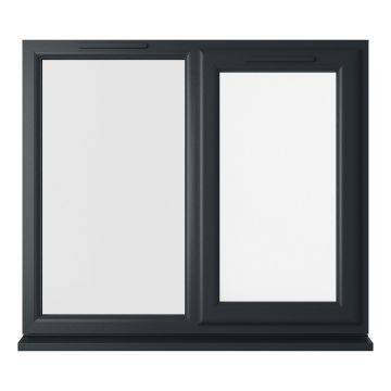 Crystal Triple Glazed Window Grey/White RH 1190mm Clear