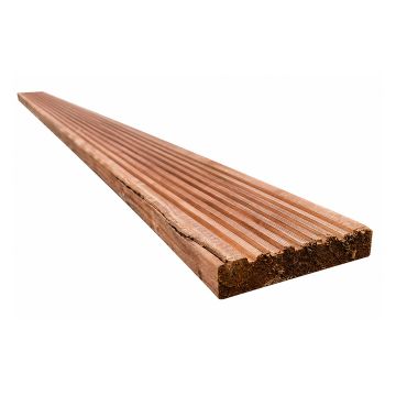 Snowdon Timber Treated Reject Brown Dual Sided Decking Board (T) 24mm (W) 120mm (L) 1.8m