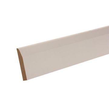 Snowdon Timber Primed MDF Chamfered Skirting Board (T) 14.5mm (W) 94mm (L) 2.4m - Pack of 4
