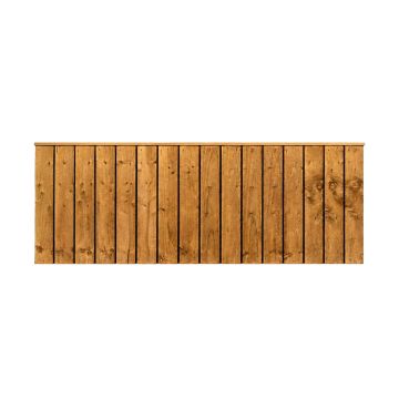 Snowdon Timber Treated Brown Feather Edge Fence Panel (W) 1828mm (H) 600mm