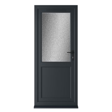 Crystal Triple Glazed Single Door Half panel Grey/White LH Obscure