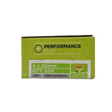 Performance Plus Multi-Purpose Wood Screw 4.0 x 20mm Box of 200