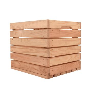 Snowdon Timber Natural Wooden Storage Crate (H) 32.5cm (W) 33cm (L) 37.5cm