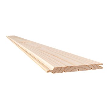 Snowdon Timber Untreated Tongue and Groove Matchboard Cladding (T) 9mm (W) 95mm (L) 2.4m - Pack of 10
