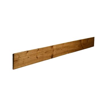 Snowdon Timber Treated Brown Feather Edge Fence Board (T) 11mm (W) 125mm (L) 1.8m - Pack of 16
