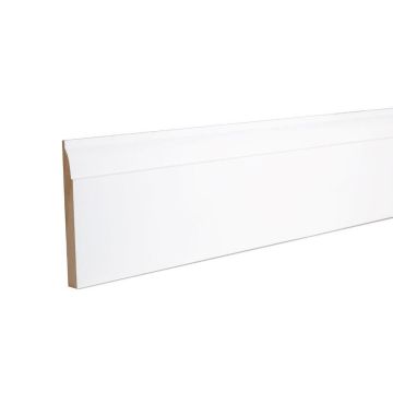 Snowdon Timber Primed MDF Ovolo Skirting Board (T) 14.5mm (W) 144mm (L) 2.4m - Pack of 2