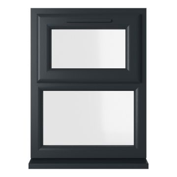Crystal Triple Glazed Window Grey/White Top/Fix Clear