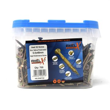 Axel High Performance Woodscrews (Dia) 5.0mm (L) 40mm - Tub of 700