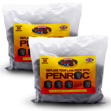 PENROC 55 Lava Rock (Lavasteine) Replacement Ceramic Briquettes 2 Pack