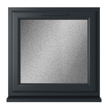 Crystal Triple Glazed Window Grey/White Top Obscure