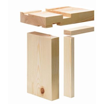 Snowdon Timber Whitewood FD30 Fire Door Lining Set (T) 34mm (W) 106mm (H) 2.1m - Pack of 2