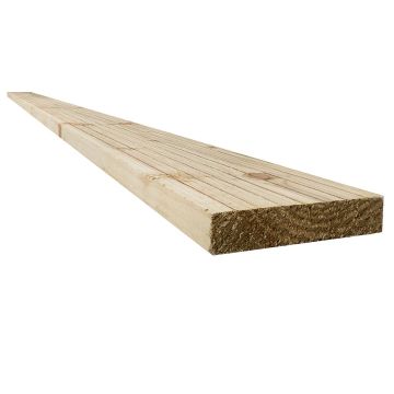 Snowdon Timber Treated Decking Board (T) 25mm (W) 120mm (L) 2.4m