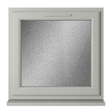 Crystal uPVC Window Double Glazed Agate/White A Rated Top Opener Obscure Glazing