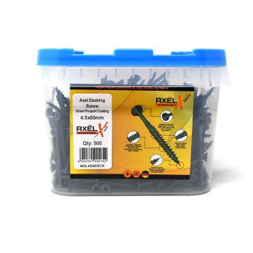 Axel High Performance Decking Screws (Dia) 4.5mm (L) 60mm - Tub of 500