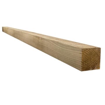 Snowdon Timber Treated 3x3" Fence Post (W) 75mm (H) 2.4m - Pack of 4