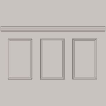 Snowdon Timber Primed Pine Wall Panel Kit (T) 32mm (W) 420mm (L) 700mm