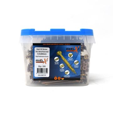 Axel High Performance Woodscrews (Dia) 5.0mm (L) 90mm - Tub of 350