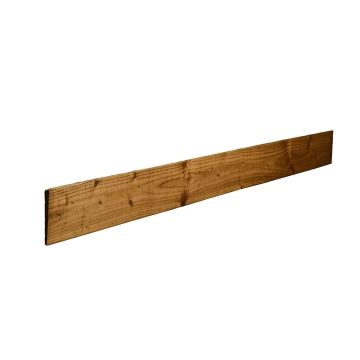 Snowdon Timber Treated Brown Feather Edge Fence Board (T) 11mm (W) 125mm (L) 1.8m - Pack of 16