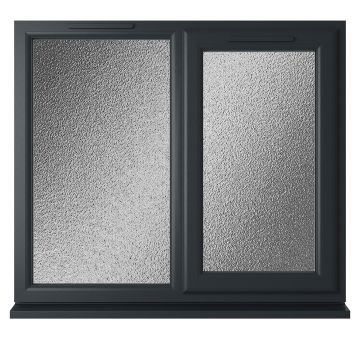 Crystal Triple Glazed Window Grey/White RH 1190mm Obscure