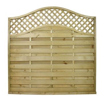 Snowdon Timber Omega Lattice Top Fence Panel (H) 1.8m (W) 1.8m